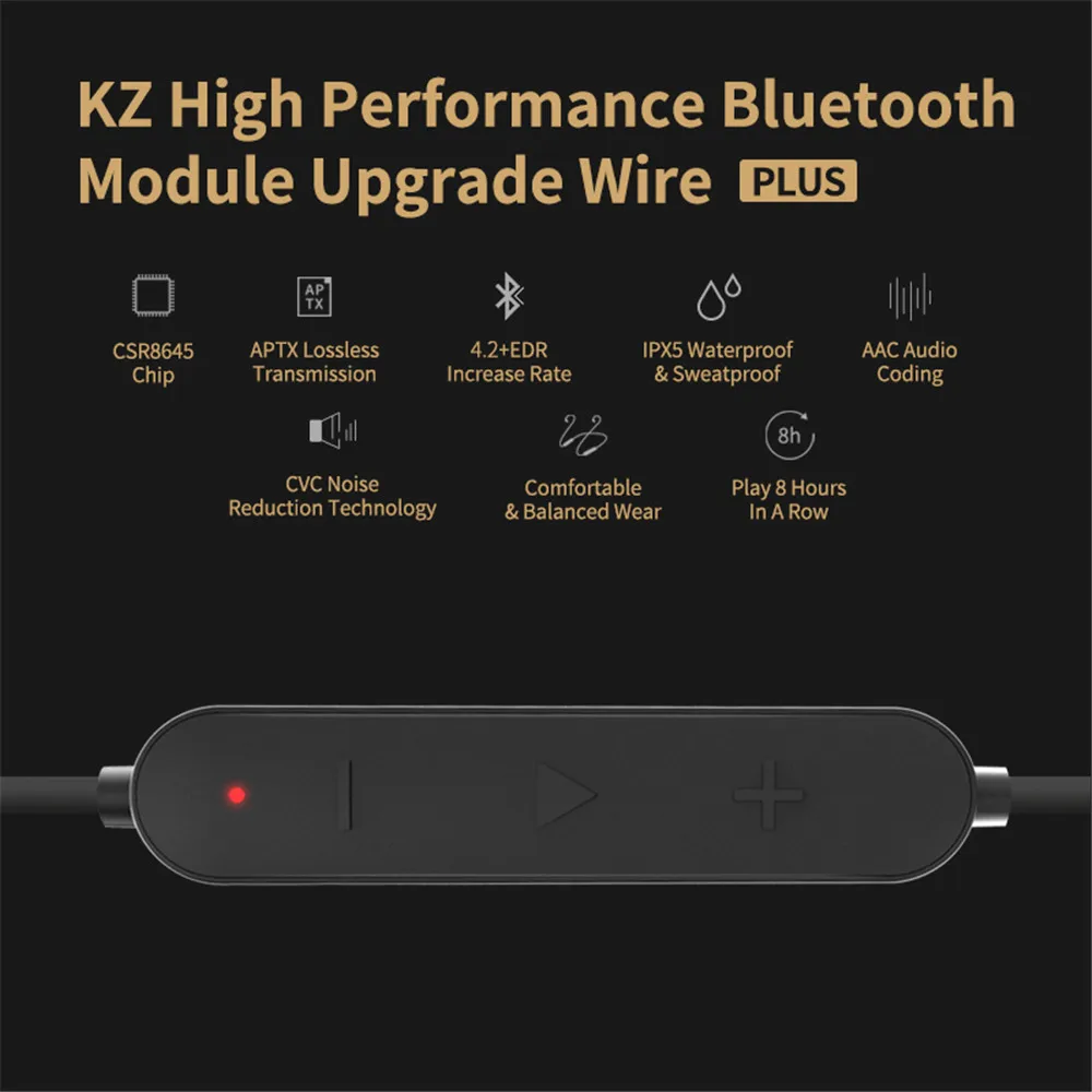 KZ Bluetooth 4,1 модуль Bluetooth гарнитура Обновленная линия портативная спортивная Гарнитура для KZ-ZS3/ZS4/ZS5/ZS6/ZSA/ZS10/ES4/ES3/ZSR
