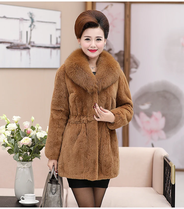 UPPIN S-5XL, Женское зимнее меховое пальто с искусственным лисьим воротником, пальто из искусственного меха размера плюс, 5XL, 4XL, повседневное черное пальто из искусственного меха, верхняя одежда большого размера