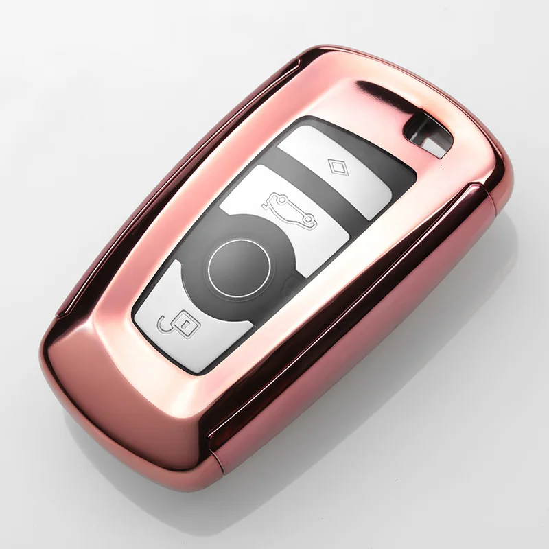 pink Мягкий TPU чехол для автомобиля чехол КРЫШКА ДЛЯ 118i F30 7 серия E34 520 525 F10 F18 320i X3 X4 M3 M4 M5 E36 E90 автомобильный брелок для ключей с протектор KeyShell - Название цвета: pink