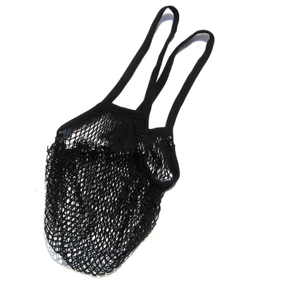 black shoulder bag 50 шт./компл. многоразовый сетка-мешок сумка из натурального хлопка Чистая сумка на плечо сумка-тоут для фруктов и овощей, Бакалея покупок эко-можно стирать в машине - Цвет: black shoulder bag