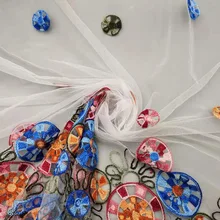 Width140CM 4 стиля вышивка цветная ткань для рукоделия изготовление одежды для свадебной вечеринки шитье детское платье Декор ткань