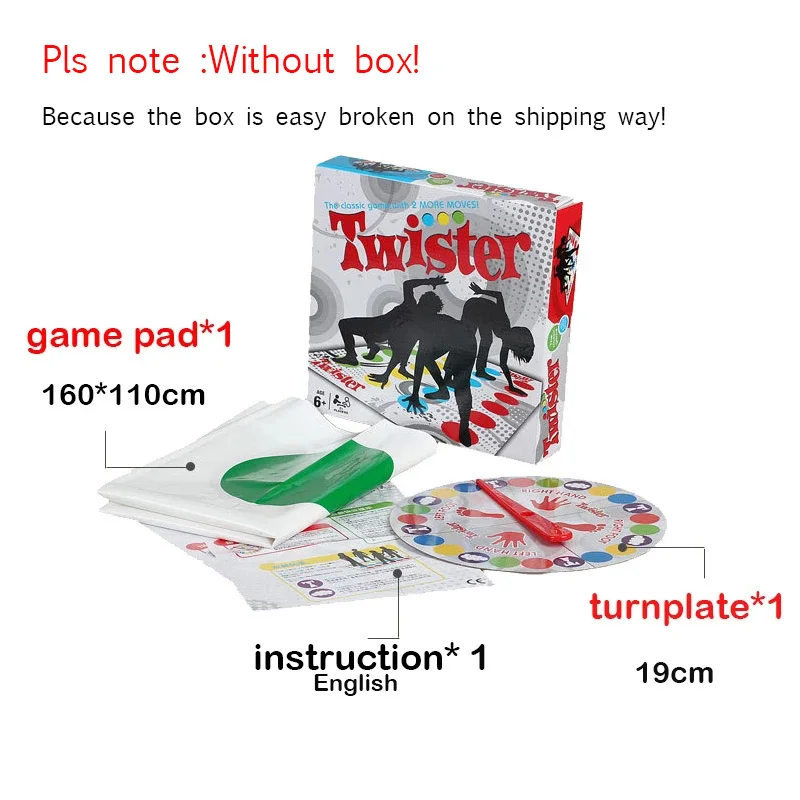Spaß Twister pädagogisches Spielzeug Game Pad für Kinder Erwachsene Sport bewegt 