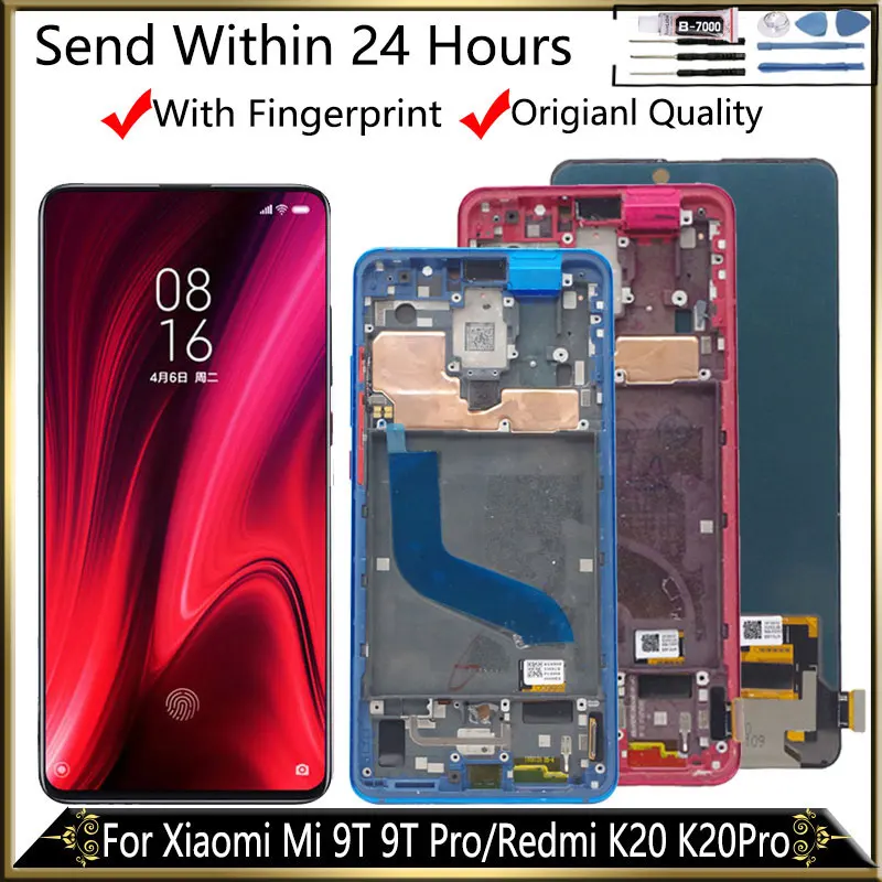 6 39 ''Amoled с рамкой дисплей для XiaoMi Mi 9T ЖК Pro LCD дигитайзер сборка Redmi K20 дисплей|touch