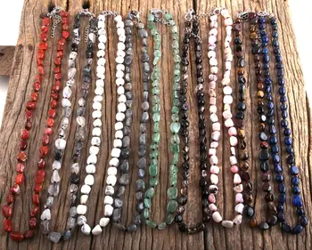 

RH Fashion Boho Jewelry Random Shape Natural Stones Necklaces Women Bohemia Necklace