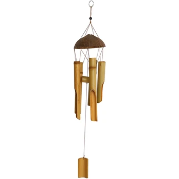 

Bamboo Wind Chimes, Outdoor Garden & Indoor Wind Chime with Natural Relaxing Soothing Sound for Home Decoration Gifts