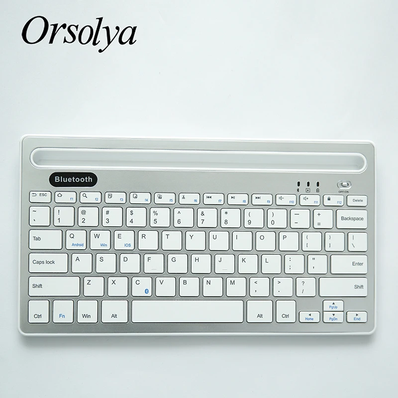Teclado sem fio bluetooth com suporte para telefonetablet para tabletcomputador portátilsmartphonealmofada