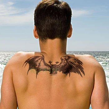 

Waterproof Temporary Tattoo Sticker Cool Batman Bat Fake Tatto Flash Tatoo Arm back Body Art tattoos for Men Girl Women