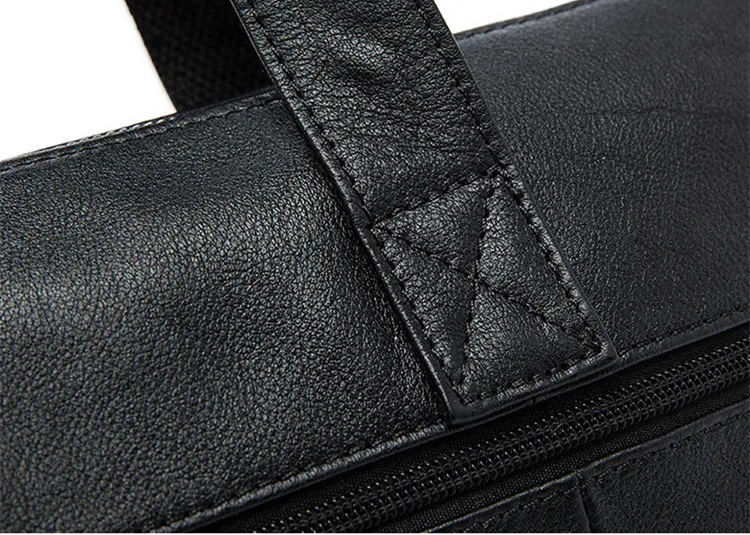 Новая мужская сумка из натуральной кожи, мужской деловой большой портфель, 14 дюймов, чехол для ноутбука для путешествий, сумки через плечо