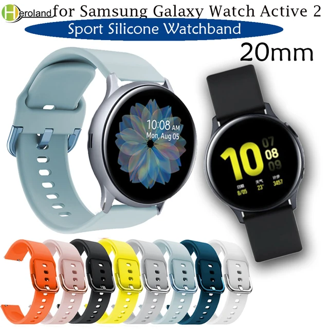 Correa silicona para reloj inteligente, deportiva 20mm para Samsung Galaxy Watch Active 2, 40/44mm, Gear S2 Classic 732 - AliExpress