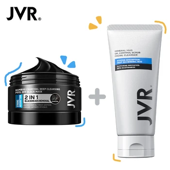 

Face Skin Care 120g Blackhead Mask+120g Mineral Mud Facial Cleanser Blackhead Remover Deep Cleansing Oil Control Skin Care Sets