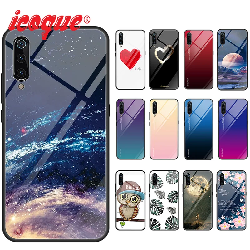 

Glass Case for Xiaomi Mi 9t A3 8 A2 Lite Mi9 Mi 9 A1 Mix 3 Redmi Note 7 7a K20 5 Plus 6 Pro Phone Cover Pocophone f1 Luxury Case