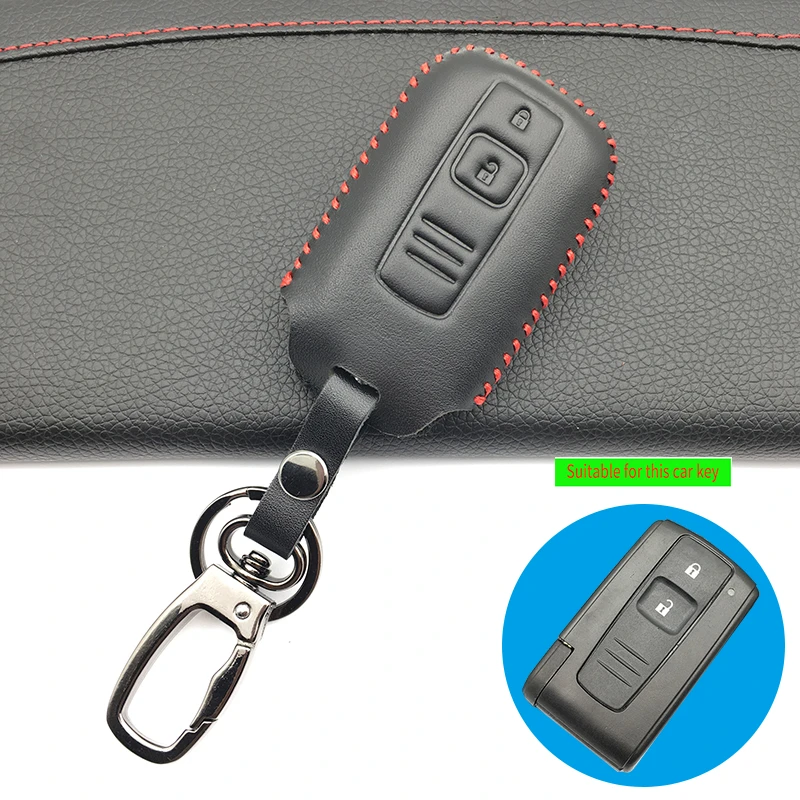 Кожаный чехол для автомобильного ключа Toyota Camry Crown Reiz Prius умный дистанционного