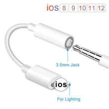 Адаптер для наушников IOS для iPhone XS Max XR X 7 8 X AUX адаптер для Lightning Female до 3,5 мм Мужские Адаптеры кабель для подключения наушников