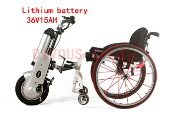 

2019 free shipping Electric wheelchair drive head trailer with 15AH lithium battery electric handbike