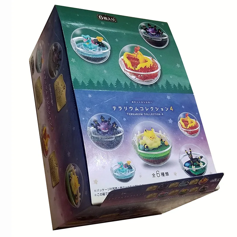 6 шт./компл. прозрачный шар с Totodile Slowking Umbreon, генгар, Иви аниме ПКМ фигурку с узором в виде игрушек; подарки для детей - Цвет: with retail box