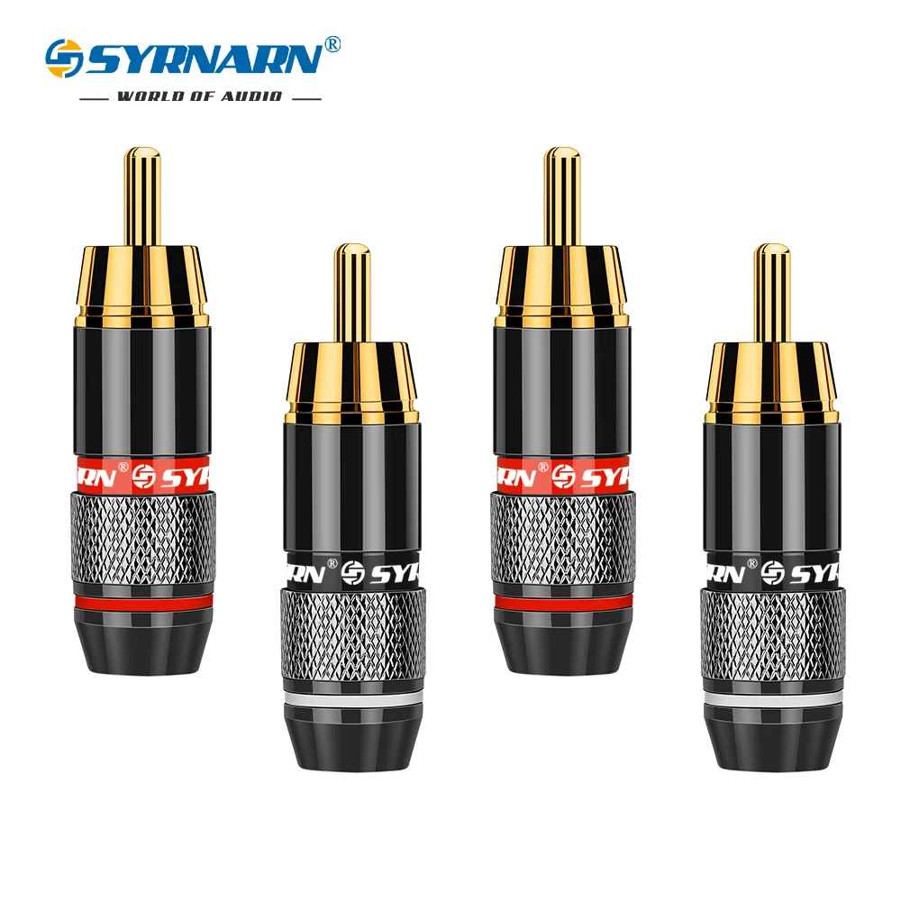 16 шт. высококачественные Hi Fi RCA штекеры с золотым покрытием 6 мм Мужские Двойные