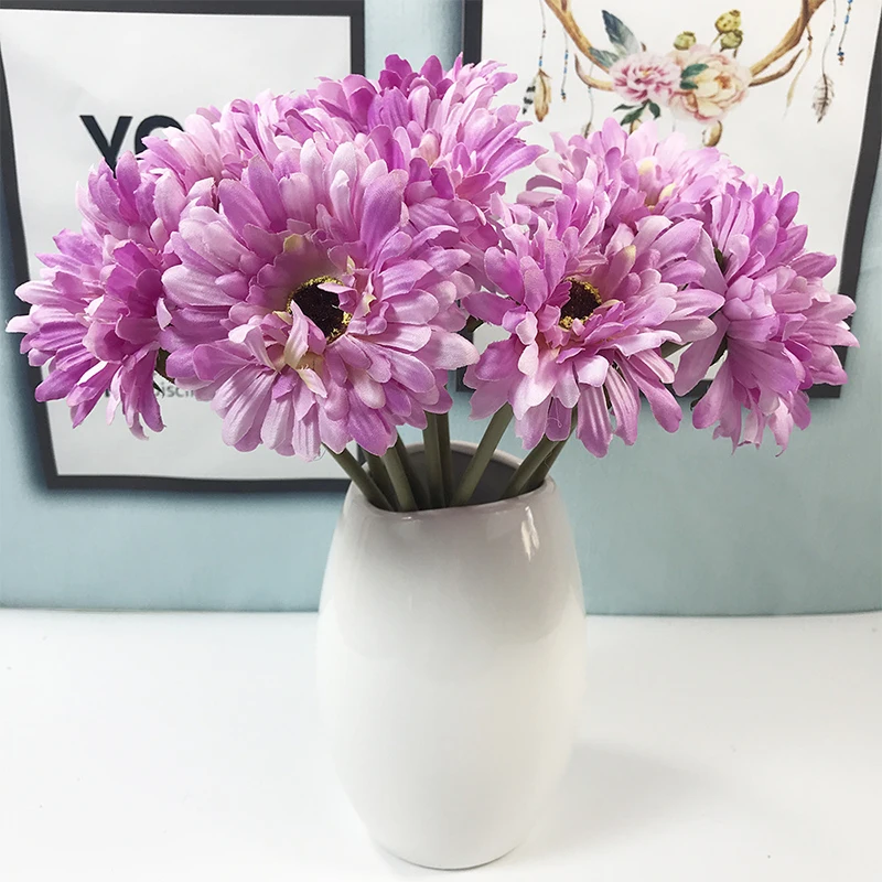 

30CM Gerbera Artificial Decoration DIY For Wedding Fake Flowers DIY Wreath Gift Scrapbooking Craft dried flowers Indoor New