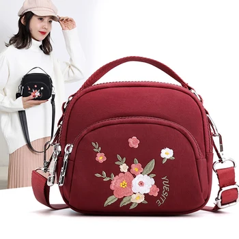 

Women Top-handle Shoulder Bag Designer Handbag Famous Brand Nylon Female Casual Shopping embroidery Crossbody Bag Messenger Bags