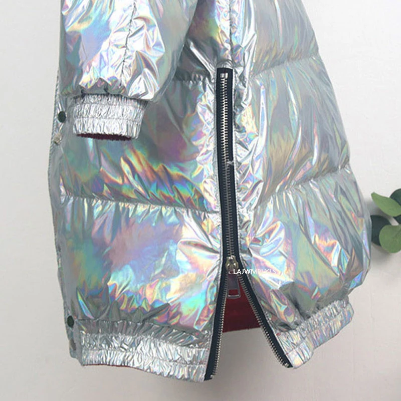 jaqueta holografica prata