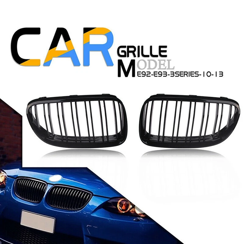 AU05 -2X Gloss Black Front Kidney Grill Grille for-BMW E92 E93 3-Series 328I 335I Coupe LCI 2011-2013 jeep wrangler fenders