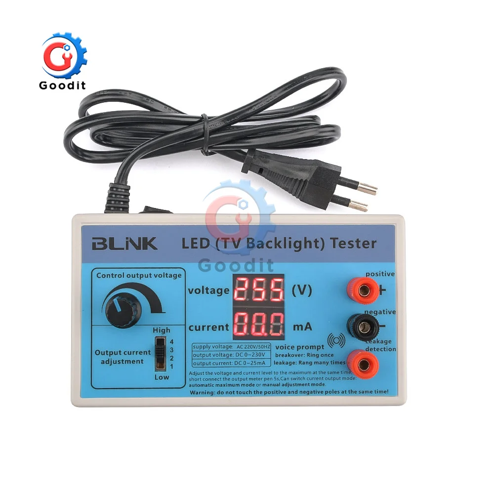 AC 220V Manual Adjustment Voltage LCD TV LED Lamp Bead Backlight Tester Current Adjustable Constant Current Board Test EU Plug 3