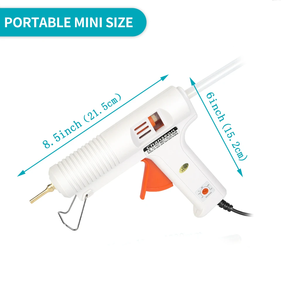 Chanseon 150W EU/US Hot Melt Glue Gun Smart Adjustable Temperature  Copper Nozzle Heater Muzzle Diameter 11mm Craft  Repair Tool 5