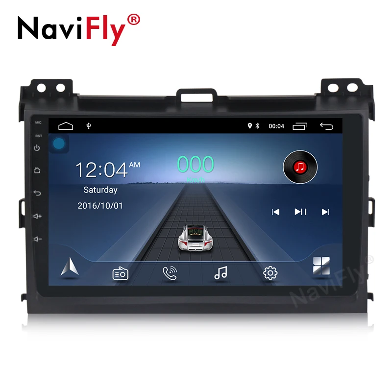 

NaviFly Android 8.1 Car multimedia player for Toyota Land Cruiser Prado 120 2004 to 2009 Autoraio car gps navigation stereo WIFI