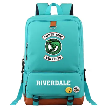 

New Fashion Riverdale South Side Serpents Sanke Boy Girl Book School Bag Women Bagpack Teenagers Schoolbags Men Student Backpack