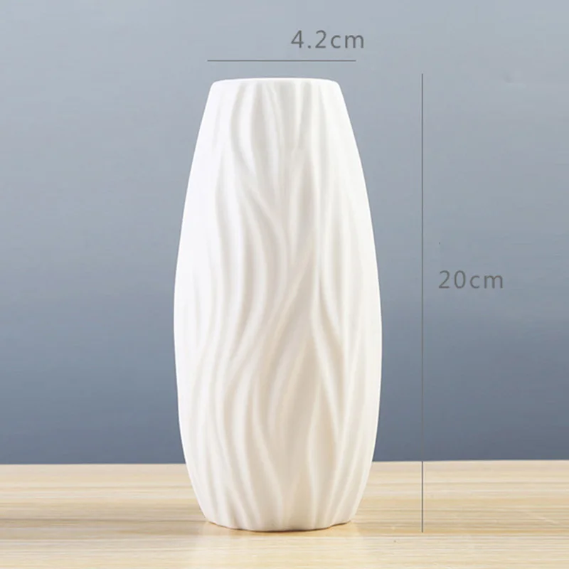 Classic White Ceramic Vase Modern Art and Crafts Flower Arrangement Porcelain Flower Vase Creative Gift Home Office Decoration - Цвет: style 8