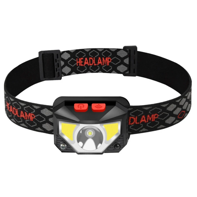 

Outdoors Household LED Headlamp Motion Sensor Ultra Bright Hard Hat Head Lamp Powerful Headlight USB Rechargeable Waterproof Fla