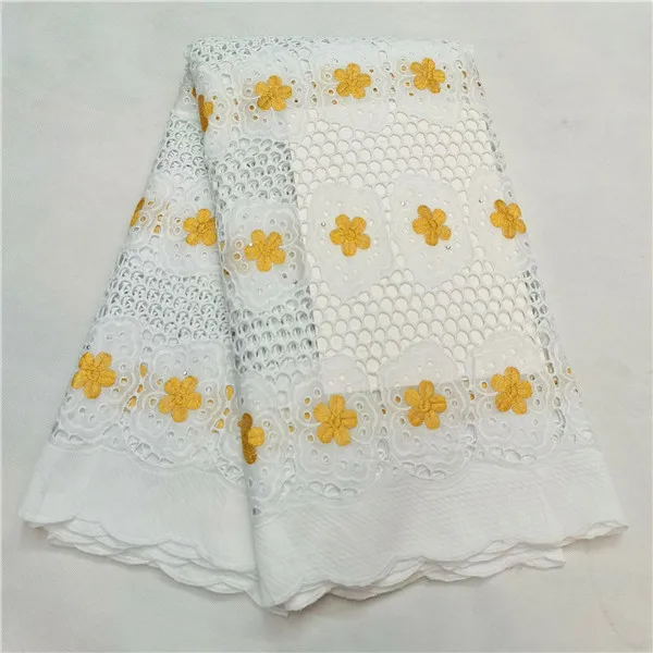 Африканская сухая кружевная ткань, высокое качество, хлопок, кружево, горячая Распродажа, швейцарская вуаль, кружевная ткань из Дубая, африканская ткань, 5 ярдов