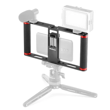 

Universal Mobile Phone Cage Vlog Video Rig With Cold Shoe Mount For Microphone/LED Light Option Tripod Smartphone Vlogging Cage
