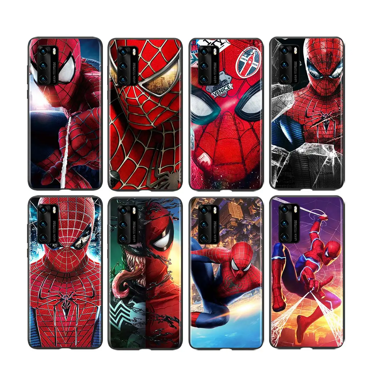 Мягкий силиконовый черный чехол для телефона с героями мультфильмов Marvel Huawei P20 P30
