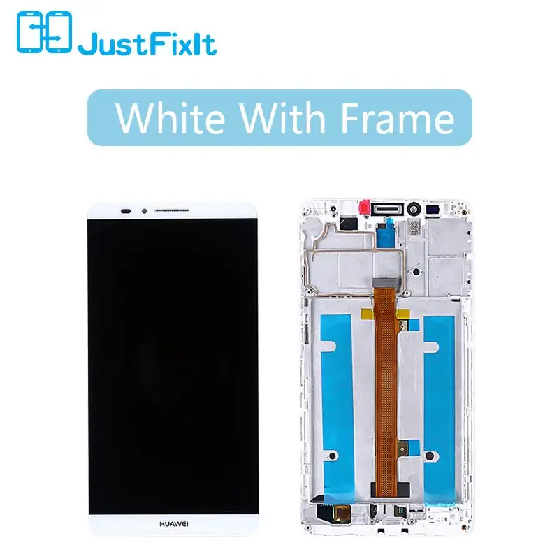 white with frame ЖК-дисплей в сборе для mate 7, ЖК-сенсорный экран, дигитайзер для mate 7, ЖК-дисплей с рамкой+ набор инструментов - Цвет: white with frame