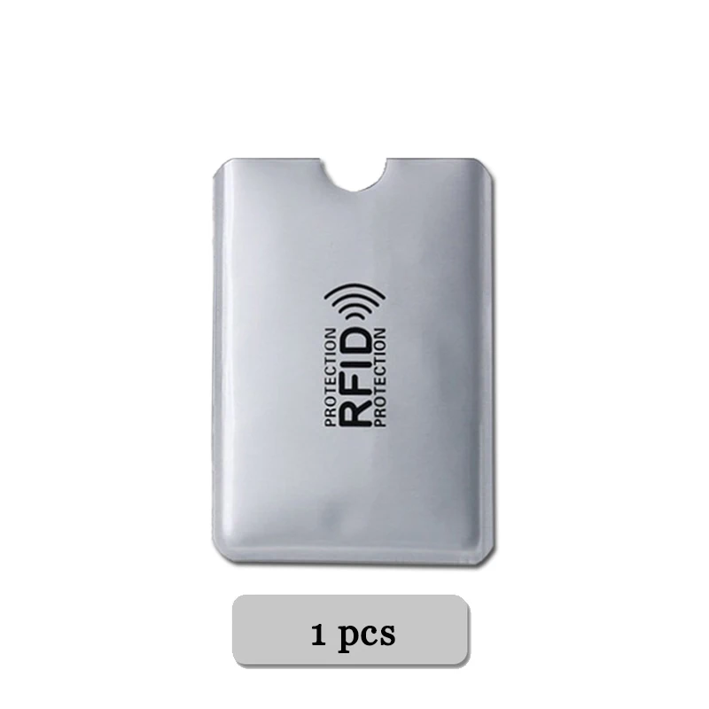 1pcs Silver Алюминиевый металлический мульт-держатель карты Анти Rfid кошелек Блокировка ридер Блокировка банк держатель карты банковский идентификатор Id чехол для банковских карт Защита - Цвет: 1pcs Silver