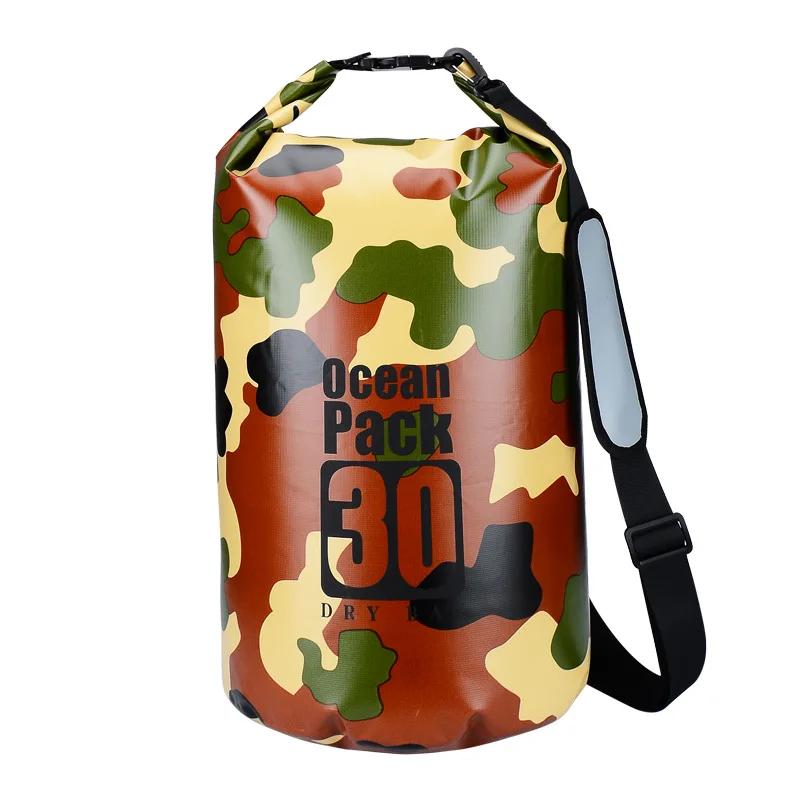 

Amazon Hot Sales-Camouflage Color Waterproof Bag 30L Large Capacity Shoulder PVC Waterproof Bag Waterproof Bucket Bag