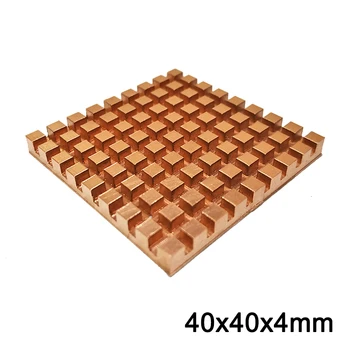 

Pure Copper Heat Sink Adhesive Back Cooling For VGA DDR MOS GPU IC Chipset Radiator Cooler Heatsink 40x40x4mm