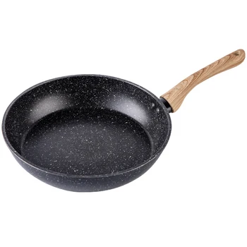 

Practical Marble Stone Nonstick Frying Pan with Heat Resistant Bakelite Handle Granite Induction Egg Skillet