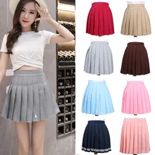 Spring Summer Women Pleated Skirts High Waist A-Line Ladies Girls Pleated Plaid Skirt Harajuku Sweet Female Mini Short Skirts