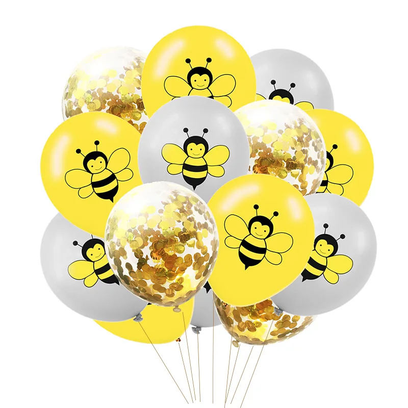 Воздушные шары с Днем пчелы Bumble Bee тематический счастливый плакат "с днем рождения" медовая пчела вечерние украшения торт Топпер детский душ вечерние принадлежности