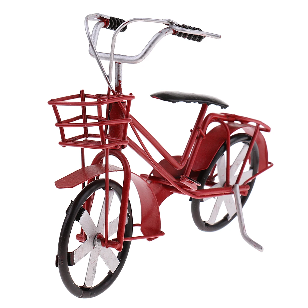 Artificial Exquisite Tin Bike  Model For Home Office Decoration