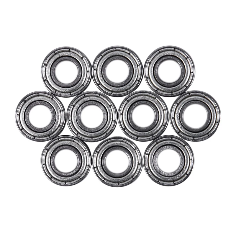 10 Pack- MF105-ZZ(5 x 10 x 4 mm) Flanged Ball Bearing