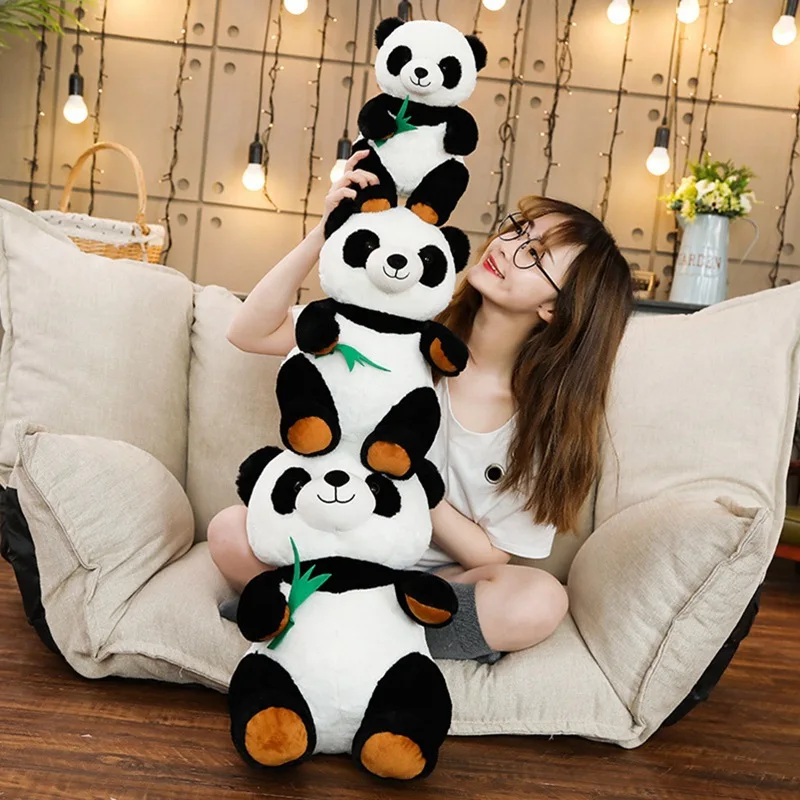 

Hot Selling Rabbit Fur Bamboo Leaf Panda Doll Plush Toys-Processing Customizable Logo Recruit Agents