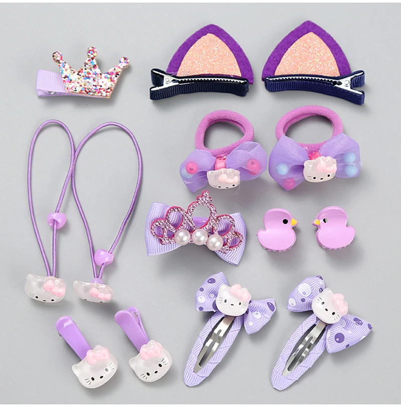 12-15 шт./кор. весь набор Минни Маус hello kitty заколки для волос Детские бантики для волос заколки для волос аксессуары