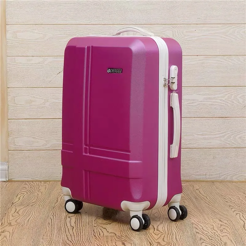 Rose red 20''24 дюймов чемодан на колесиках для путешествий багаж кабины ручной клади вращающиеся колеса Для женщин набор багажных чемоданов на чемодан на колесах для путешествий - Цвет: Rose red