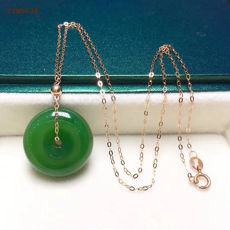 CYNSFJA реальные редких Сертифицированный(Hetian) нефрита Jade Jasper амулет, пряжки и Нефритовой подвеской Высокое качество 18K золото Цепочки и ожерелья лучший подарок