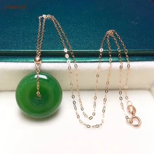 CYNSFJA Real Rare Certified Natural Hetian Jade Jasper Amulet Peace Buckle Jade Pendant High Quality 18K Gold Necklace Best Gift CYNSFJA Real Rare Certified Natural Hetian Jade Jasper Amulet Peace Buckle Jade Pendant High Quality 18K Gold Necklace Best Gift