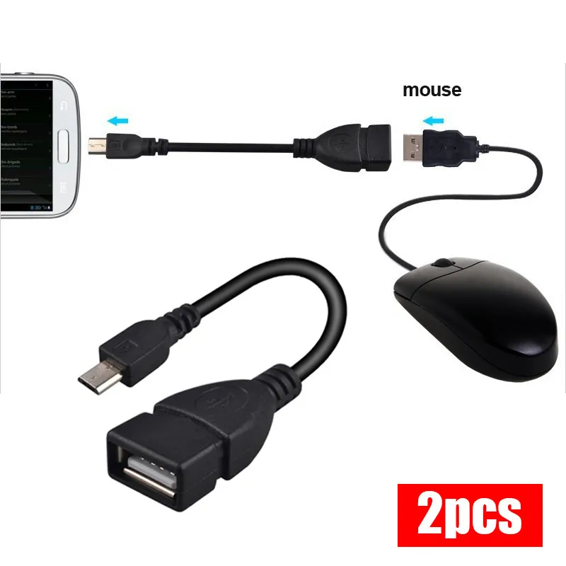 

2pcs Micro5P Adapter OTG USB Cable Micro USB to USB 2.0 For Xiaomi Samsung LG Sony Android Phone Flash Drive OTG Adapter