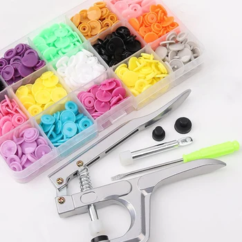 

T5 Plastic Snap Button U Shape Fastener Snap Pliers Press Stud Cloth Buttons Press Machine Sewing Tools Baby Garment Accessories
