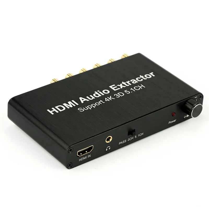 HDMI аналоговый аудио экстрактор поддержка 5.1CH 4K 3D HDMI к HDMI AC-3/DTS декодер для DVD плеера высокого качества